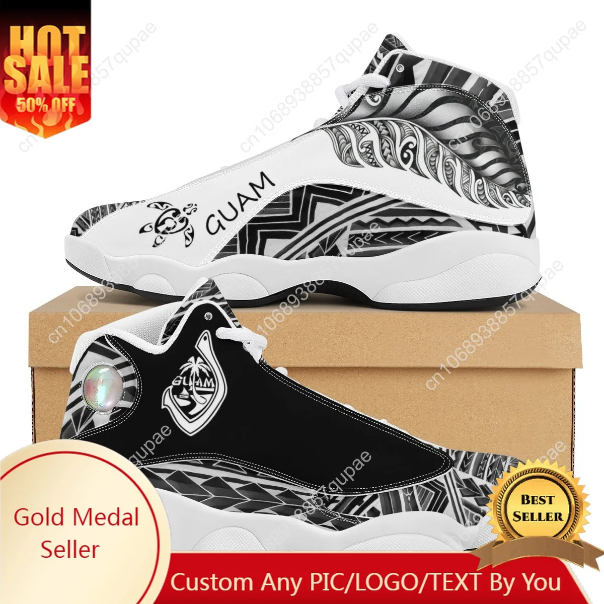 

Brand New Polynesian Samoa Tribal Tonga Style Running Shoes Custom Ball Sports Team Logo Men's Basketball Sports Shoes