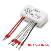 LTECH New DALI Push Switch LT-424 6 in 1 function Low Voltage Operation On/Off Switch LED DALI Bus Switch for led strip light