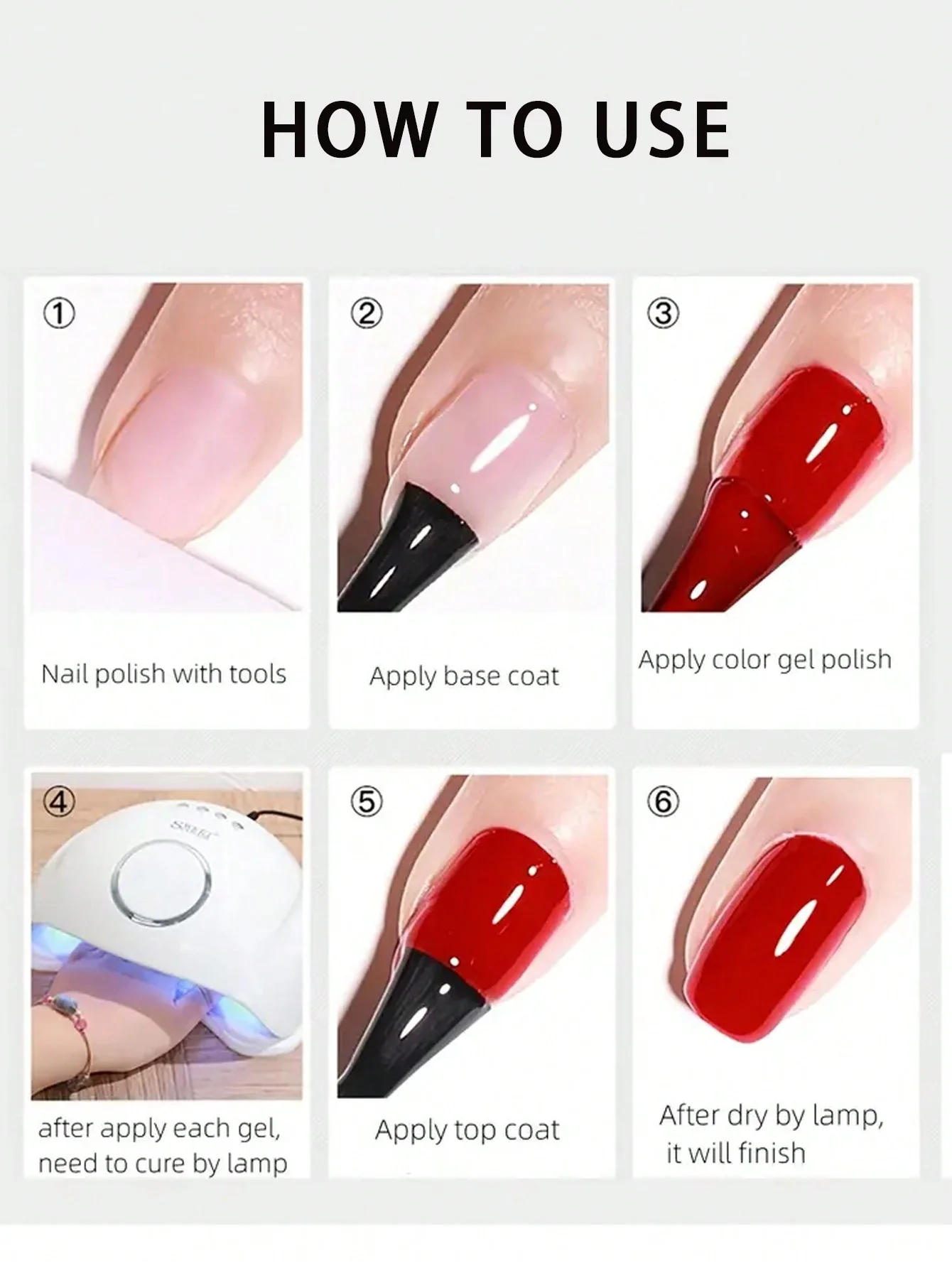 SJP 9-Gitter fester Nagellack schwarz und weiß geschnitzt Gips Kleber UV Gel DIY Nail Art Nagel Charm