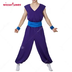 HAIKYUU Men's Gohan Cosplay Costume Top and Pants Set with Belt and Wrist Guards