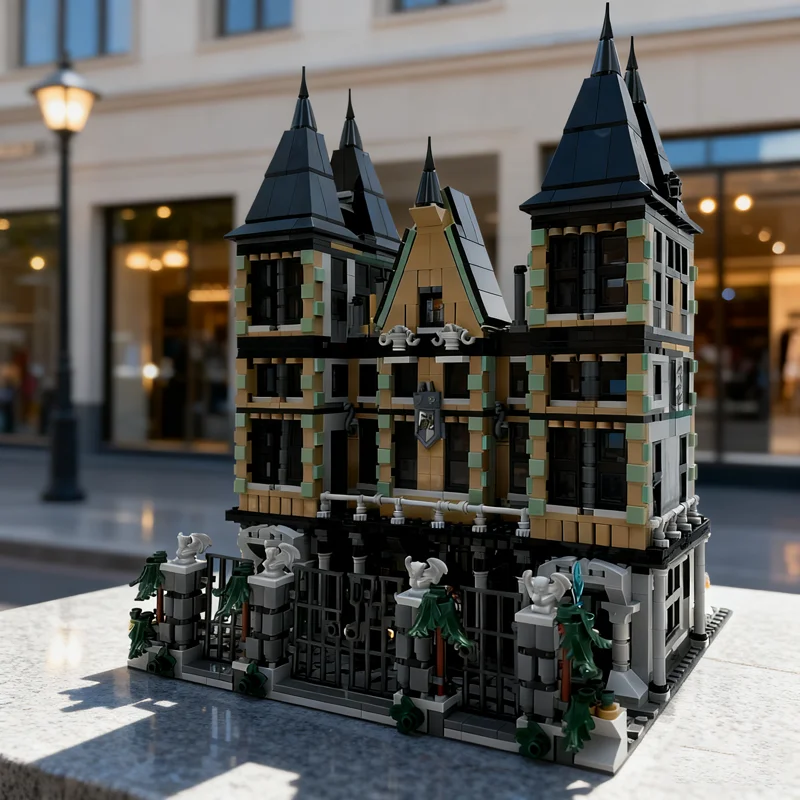 2505 stücke MOC Malfoy Manor Modulare Straßenbild Harry Modell Bausteine Bau Weihnachten Geschenke Spielzeug Idee Bildung