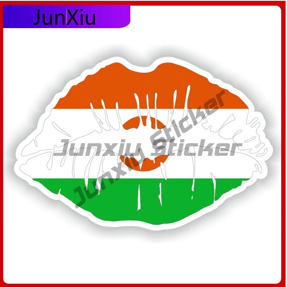 

With National Emblem Detail Niger Lips Flag Fashion Auto Surface Decoration Suitable For Motorcycle Bicycle Helmet