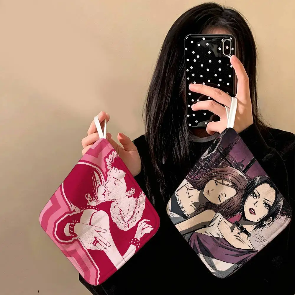 Anime NANA Polyester Cotton Hanging Kitchen Towel, Soft Hand Wiping Towel, Reusable for Kitchen Bathroom Home