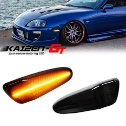 Amber / White LED Car Front Bumper Side Marker Indicator Lights For 1997-1998 Toyota SUPRA MK.4, For 2000-2005 Toyota Celica 12V