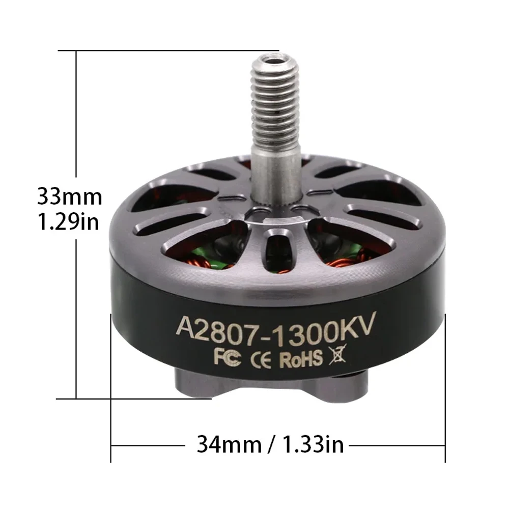 4pcs/lot Angel A2807 KV1300 6S/ 1500KV 5S/ 1700KV 4S Brushless CW Motor For 7inch Long Range FPV Freestyle Drone Accessories