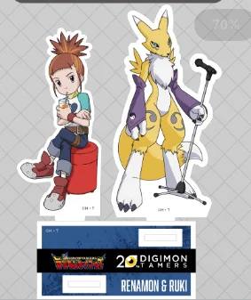 Anime Digimon Tamers figurka lalka tato Guilmon Ruki Renamon Jian teriermon akrylowy stojak Model płyta Cosplay zabawka na prezent