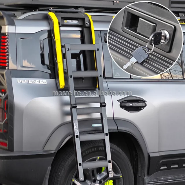 New Design Upgrade  Aluminum Mech Style Telescopic Crawling Ladders Foldable Side Ladder for Jetour T2 Traveler 2025 Accessories