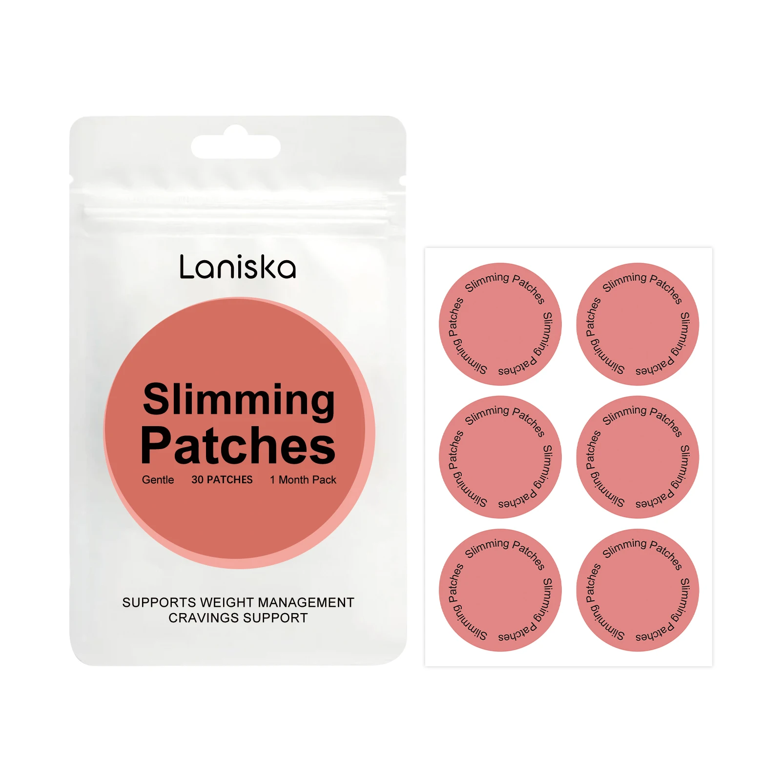 Slimming Patches 30Pcs 1 Month Supply Gentle Transdermal Body Care Patches, Supports Weight Management & Cravings Control