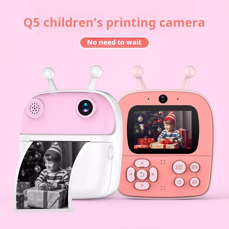 De nieuwe 2.4 scherm Q5 wordt geleverd met een mooie en afdrukbare high-definition dual camera kindercamera