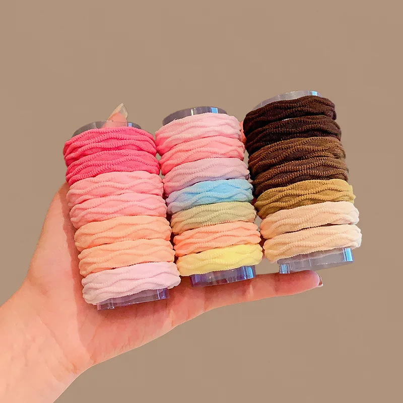 Nuevas 6 Piezas/Caja de Lazos para el Cabello de Bebé de Alta Elasticidad, No Dañan el Cabello, Sin Pliegues, Suaves, Sin Costuras, Elásticos para el Cabello de Niñas Pequeñas, Sujetadores de Cola de Caballo para Niños