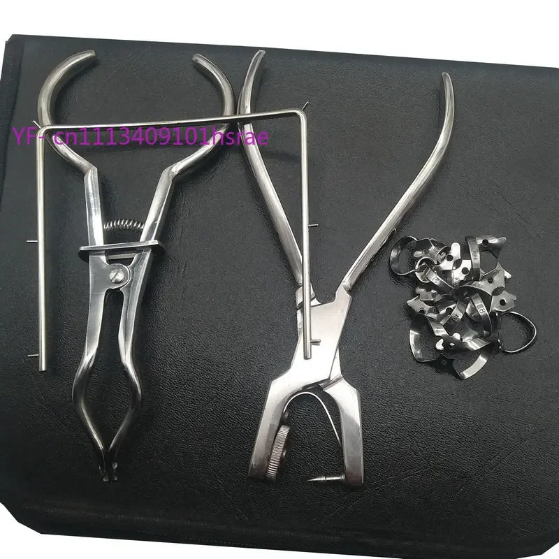 Dental Dam Perforator Hole Puncher Pliers Set, Rubber Dam Puncher Tools for Dentist