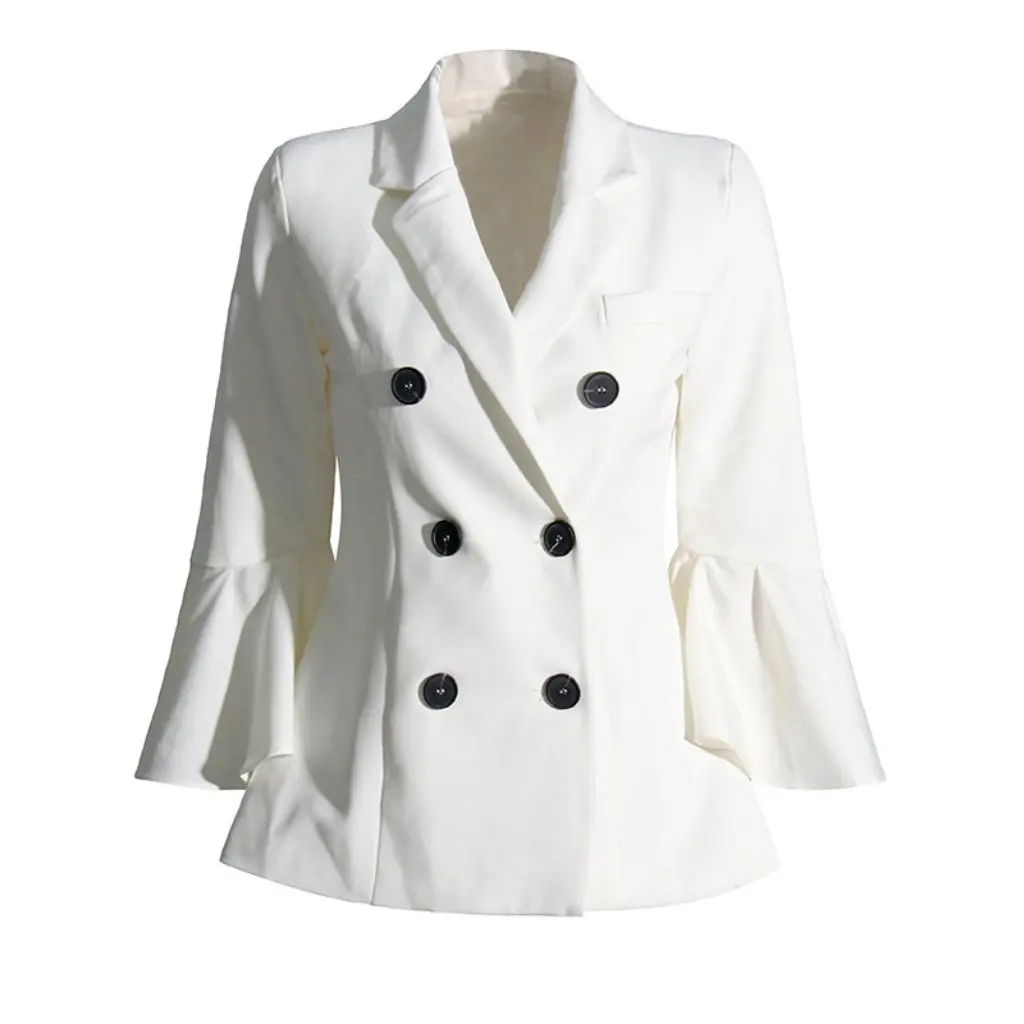 

Australian Trendy Double-Breasted Bell Sleeve Blazer Slim Fit Versatile Jacket New Fashion Women's Trendy Top