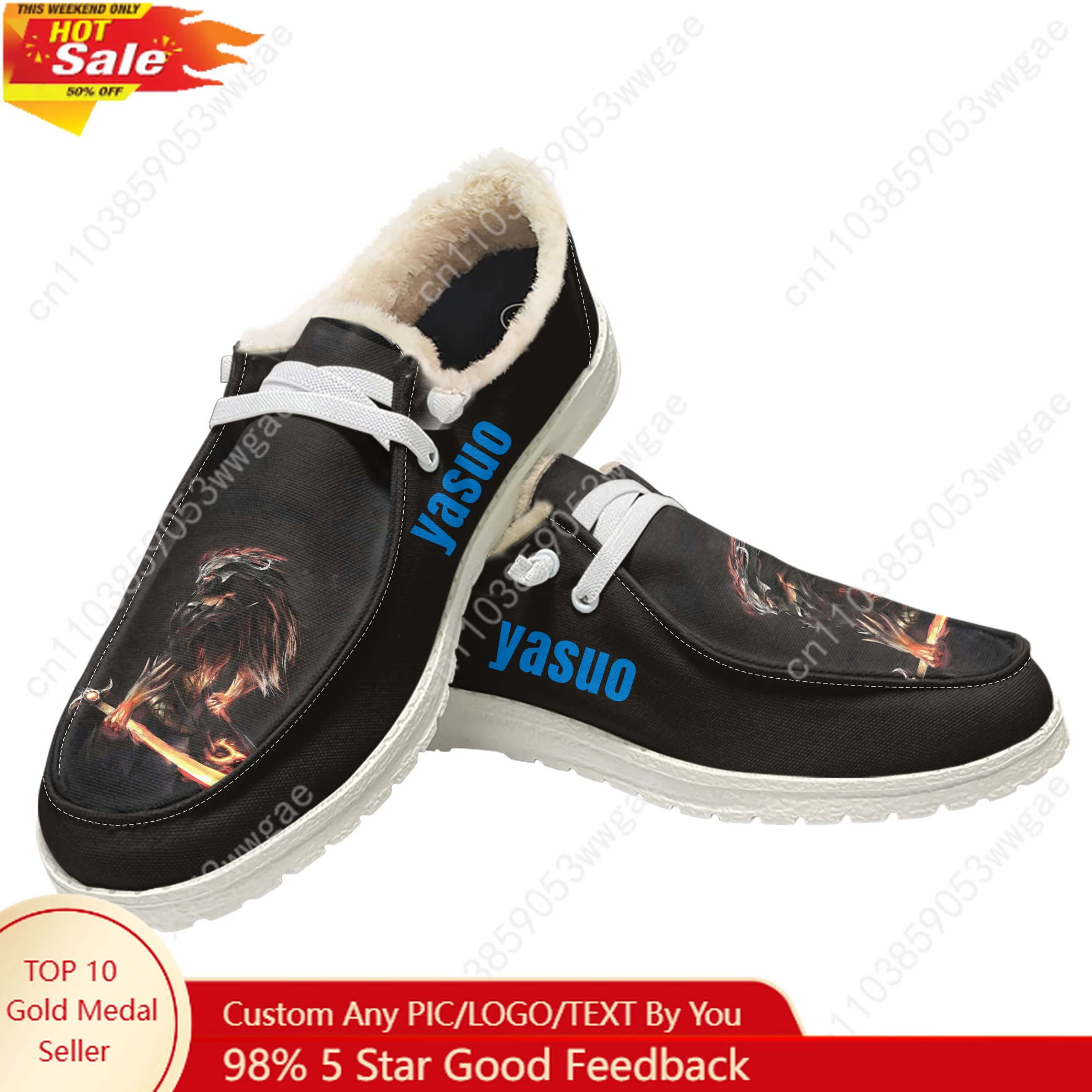 

Yasuo Flat Shoe Mens Womens Warm Casual Shoe Indoor Outdoor Light High Quality Durable Comfortable Couple Shoe Customized Shoes