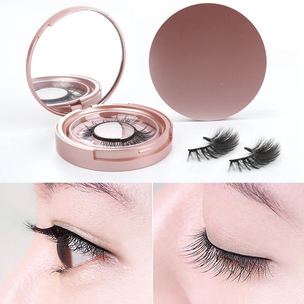 3D Magnetic Eyelashes Invisible Magnetic  Eyelashes Magnet Mink Lashes  Magnetic False Eyelash Thick Full Strip Natural Lashe