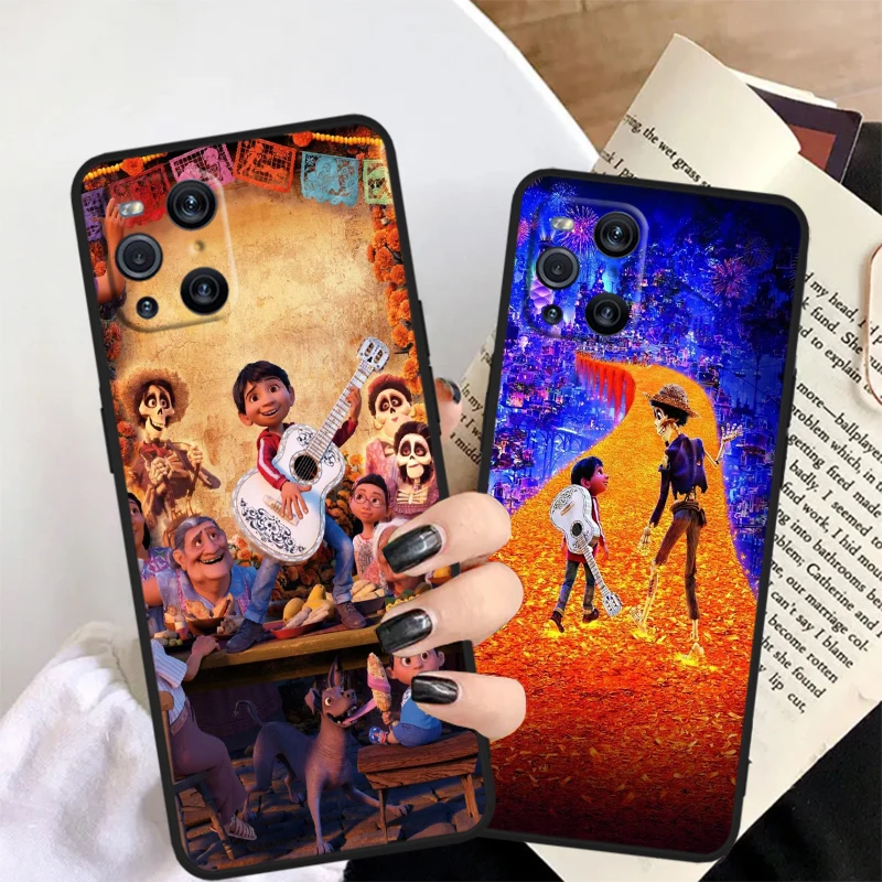 Dream Hunting Journey Disney For OPPO Find X6 X5 X3 A54S A5 A94 A16 A53S A57 A74 A72 A98 A78 A96 A9 5G Black Funda Phone Case