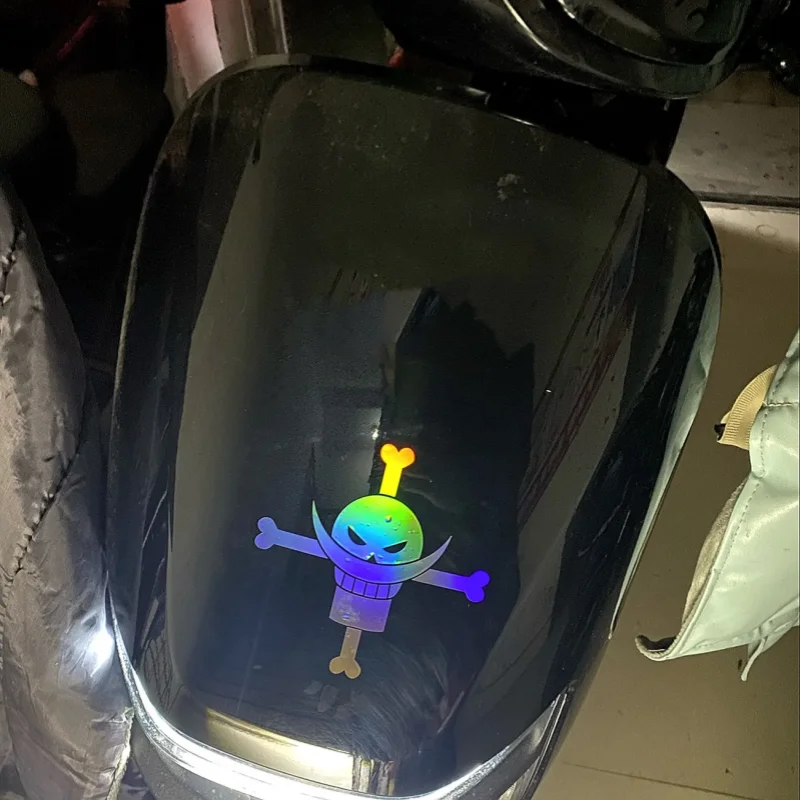 One Piece Edward Newgate Anime Ace Stickers Glass Decorate Electric Vehicle Covering Scratches Motorcycle Automobile Stickers