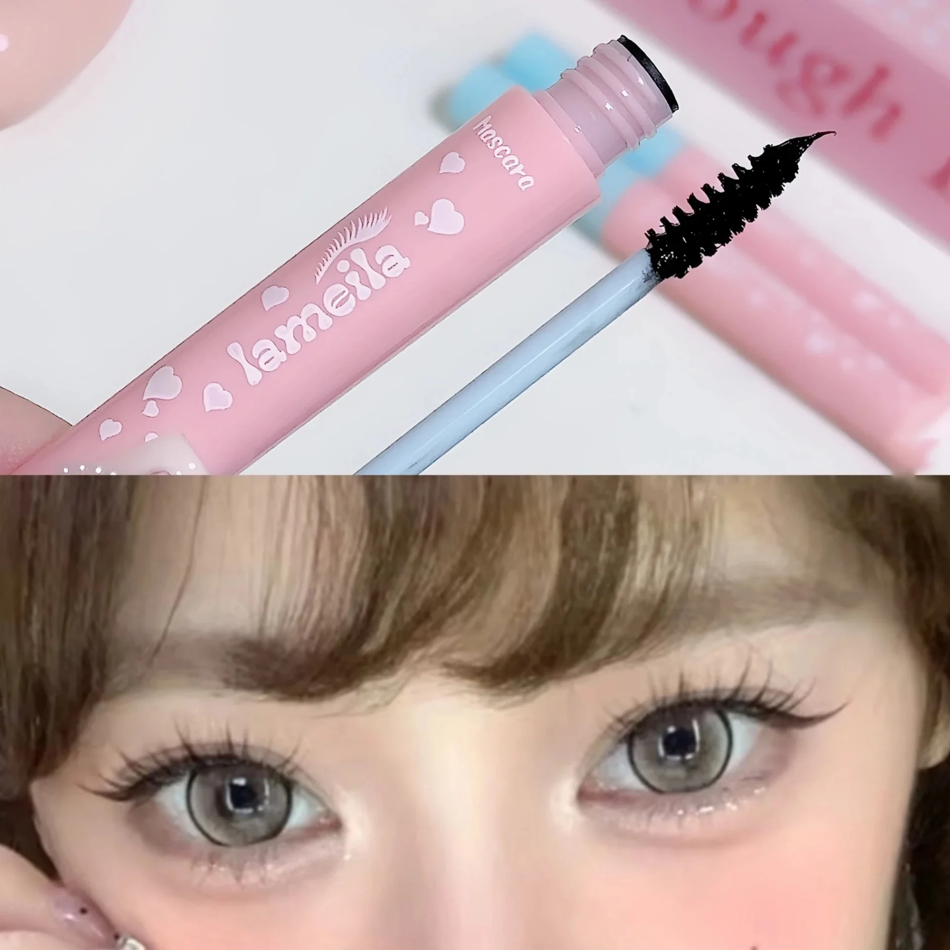 3D Ultra-fine Mascara Curl Thick Lengthening Eyelash Mascara Waterproof Non-smudge Brown Natural Curling Fine Brush Mascara