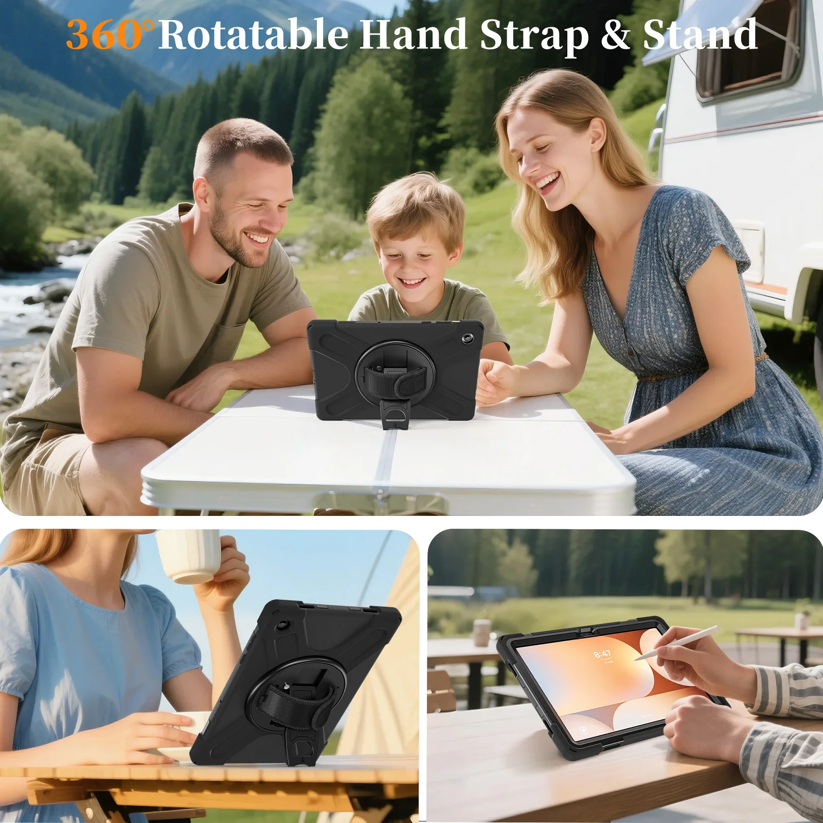 AJIUYU 360° Rotating Rugged Ca - Samsung Tablet A9 Accessories ulasan dan harga