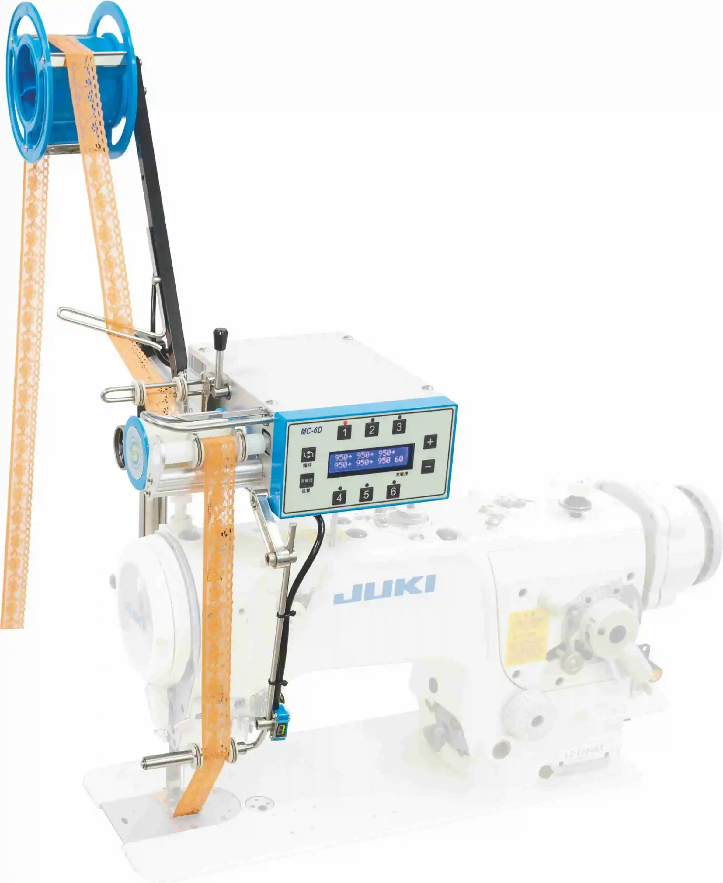 

In stockMC-6D Microcomputer 6Section Adjustable Multifunctional Tape Feeding Machine for Underwear Swimwear Sportswear