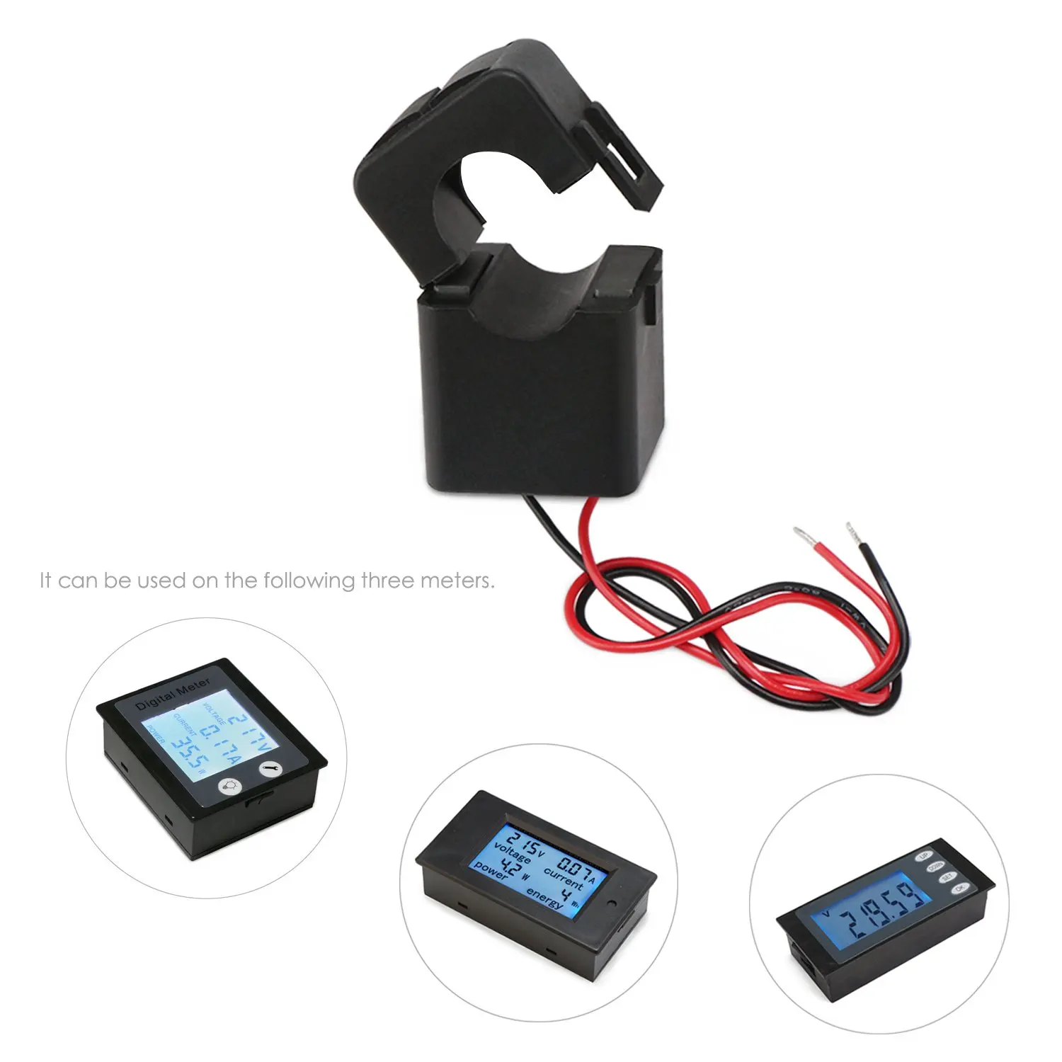 【2026 TOP Global】Current Transformer,100A 100MA AC Current Sensor, Split Core Amp Transformer Sensing Relay, Mini Clip-On Easy t