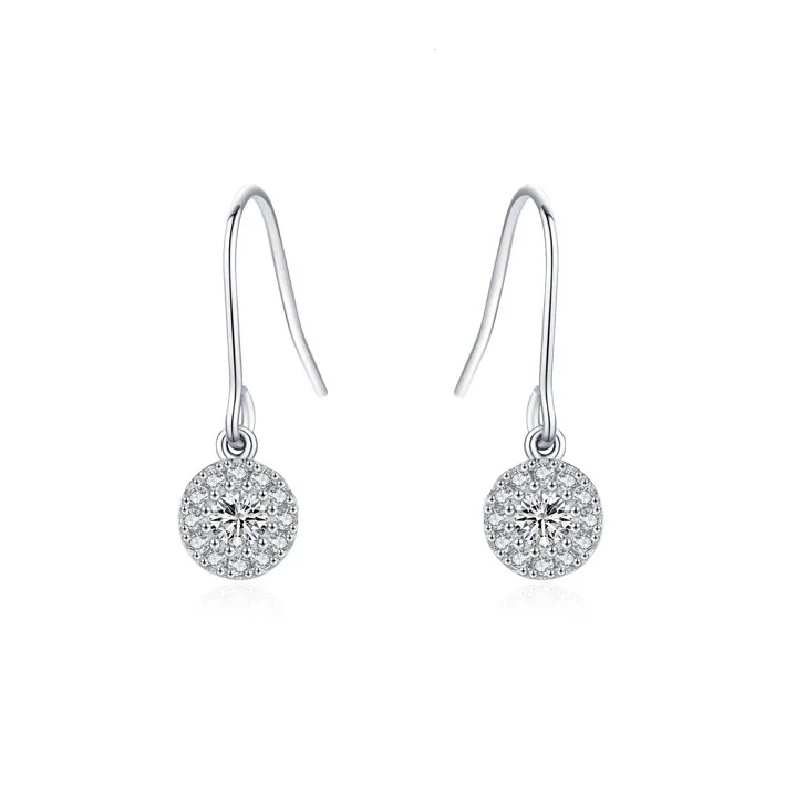 

925 Sterling Silver Simple Fashion Diamond Style Creative Ins Popular Jewelry Hook Earrings