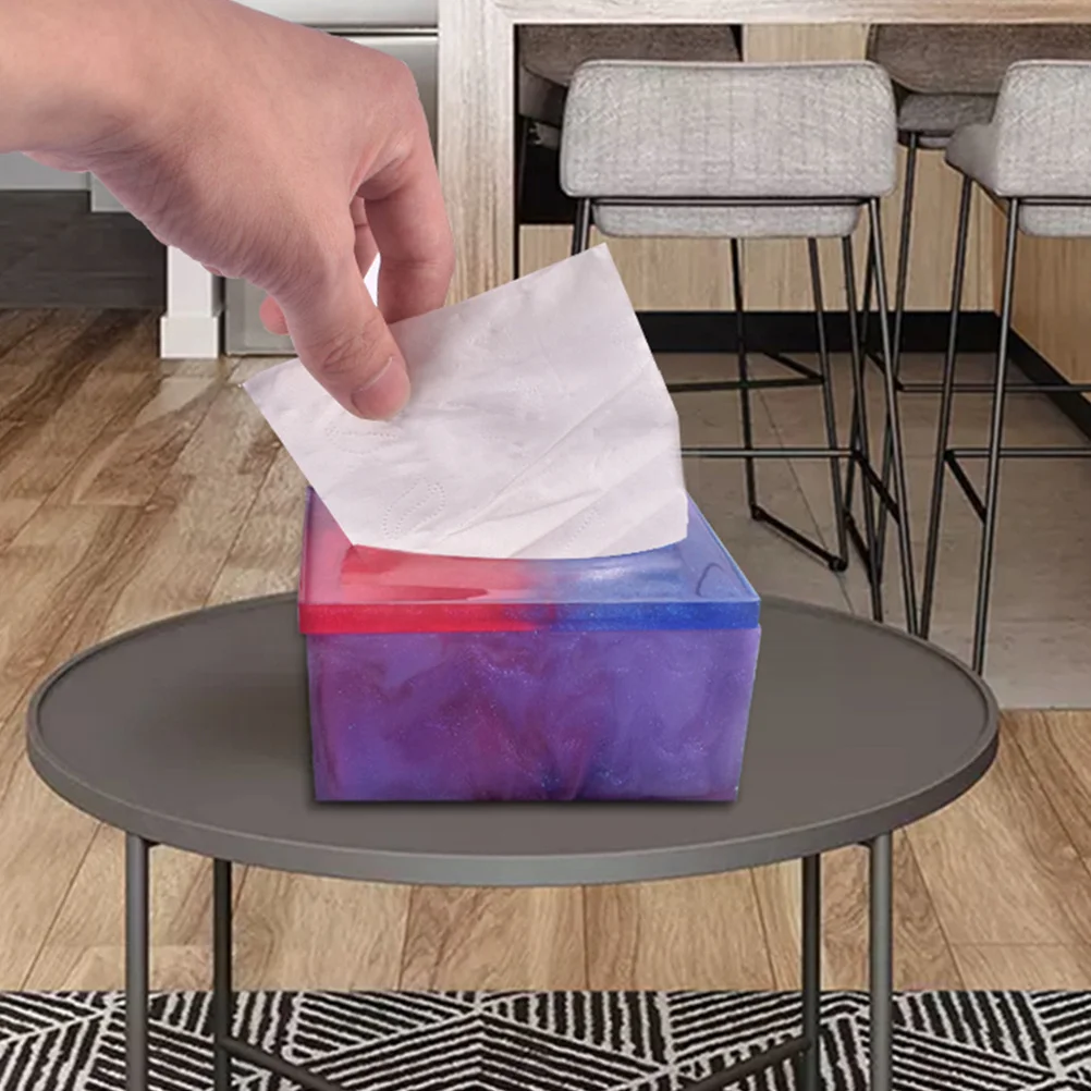 1Set Tissue Organizer Mold Practical Modeling Design Suitable Home Mall Office DIY Handicraft Project Tissue Box Mold