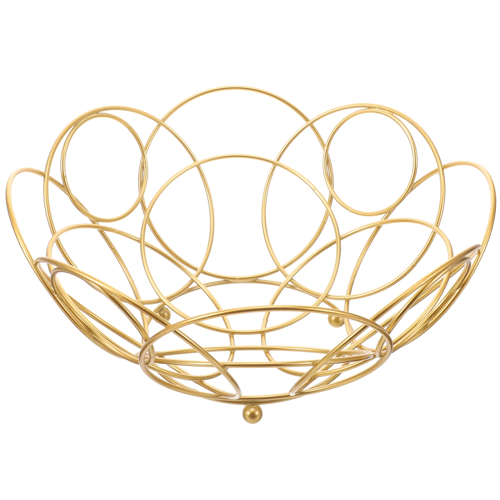 

Iron Fruit Basket Wrought Storage Kitchen Vegetable Bread Premium Material Sturdy Design Breathable Home Decor Storage Solution