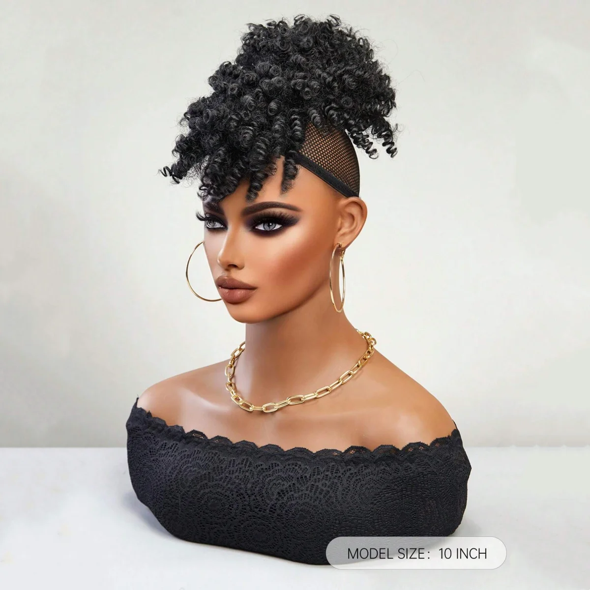 Afro Puff sznurek kucyk piny kręcone kucyk Updo włosy syntetyczny klips w Updo do kucyk