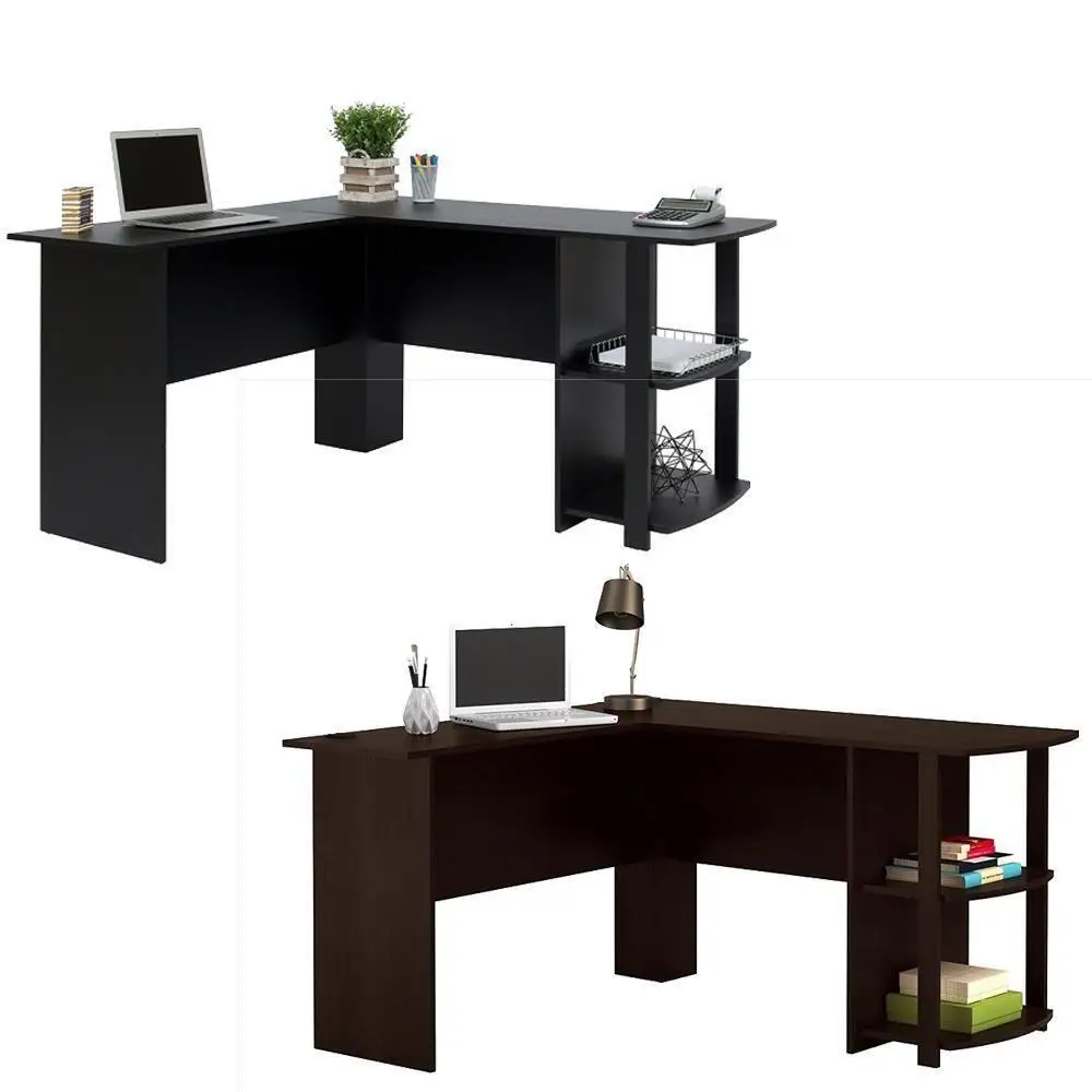 

L-Shaped Corner Computer Desk PC Laptop Table Workstation Home Office Furniture