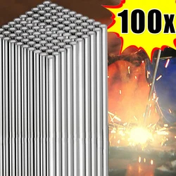 100/10Pc Low Temperature Easy Melt Welding Rods Universal Stainless Steel Solder Rod Cored Wire Rod Weld Bar Repairing Agent Kit