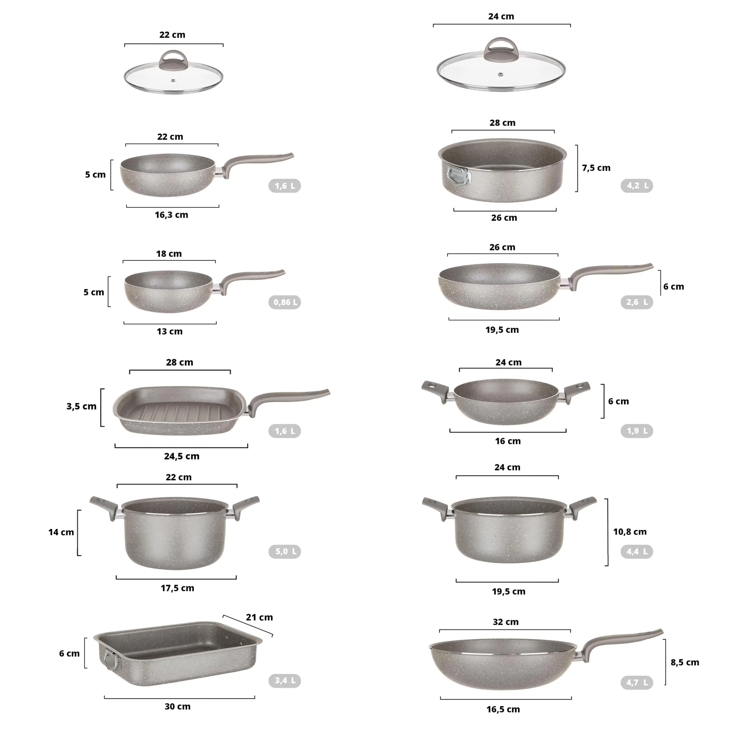 Modern Design Kitchen Cookware Set High Quality Non-Stick Aluminum Pots and Pans Wholesale for Cooking