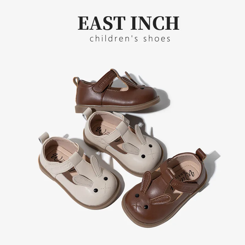 

2023 Autumn New Baby Girl Bunny Cute Princess Shoes Children's Soft Sole Anti-slip Single Shoes