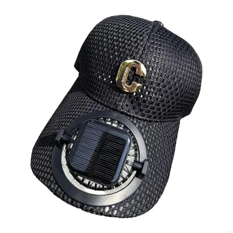 Adjustable Sun Cap With constructed In Fan And Solar Charging For Men Women And Kids Y166
