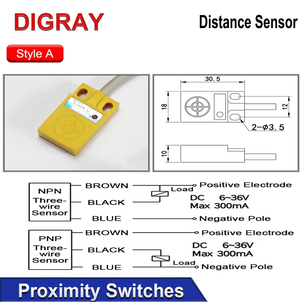SN04-N 4mm TL-W5MC1 Approach Sensor NPN Inductive Proximity Sensor DIY Parts CNC Laser Endstops Limit Switch NPN Touch Switch