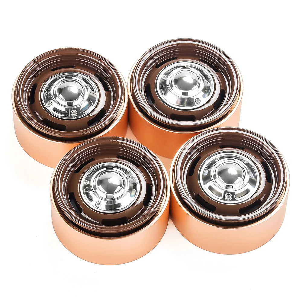 PYFORE 1,9'' Beadlock Metall-Felgennabe Kletterreifen 56x27mm Adapter 12mm für 1/10 1/12 RC Auto Crawler Zubehör