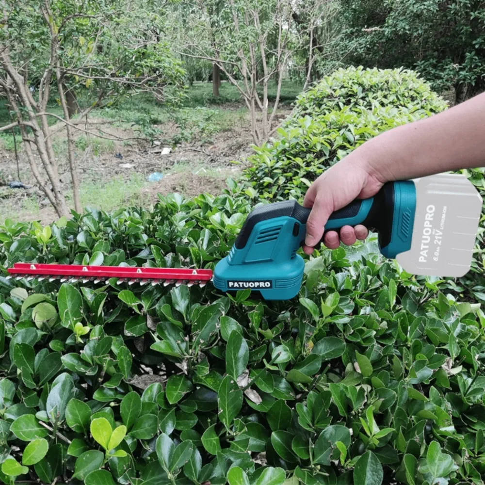 PATUOPRO 2 IN1 Electric Hedge Trimmer Rechargeable Handheld Shrub Weeding Pruning Garden Power Tool For Makita 18V Battery