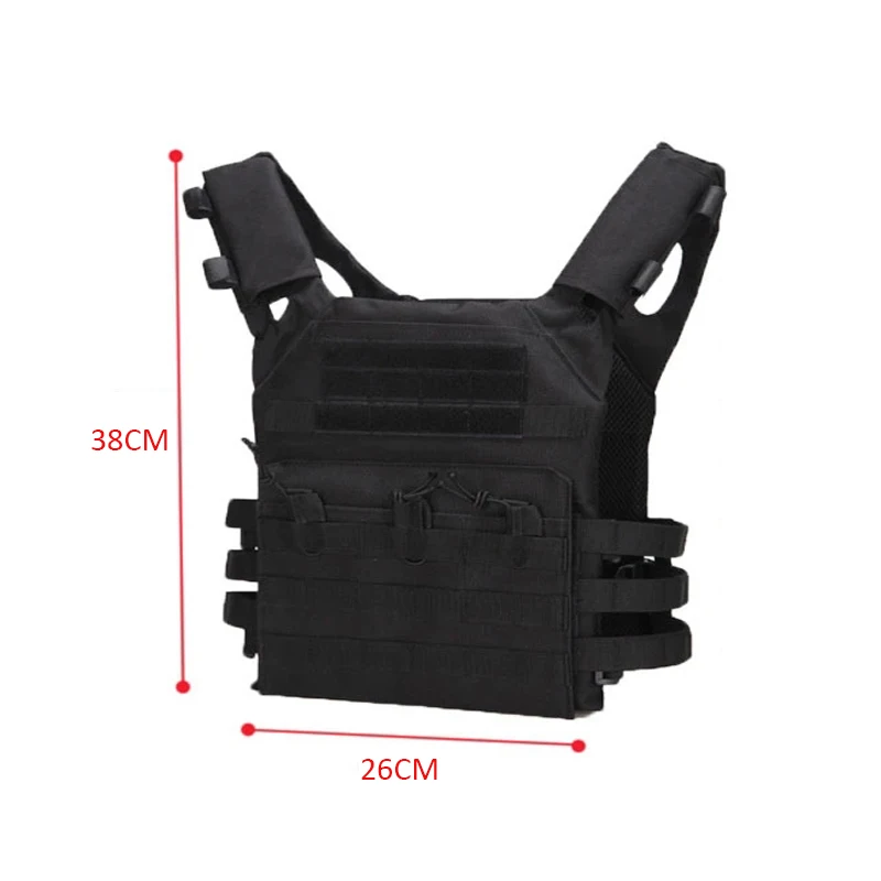 Chaleco táctico impermeable para exteriores, armadura corporal ligera JPC Molle, portador de placa, caza, juego CS, equipo de seguridad para la jungla