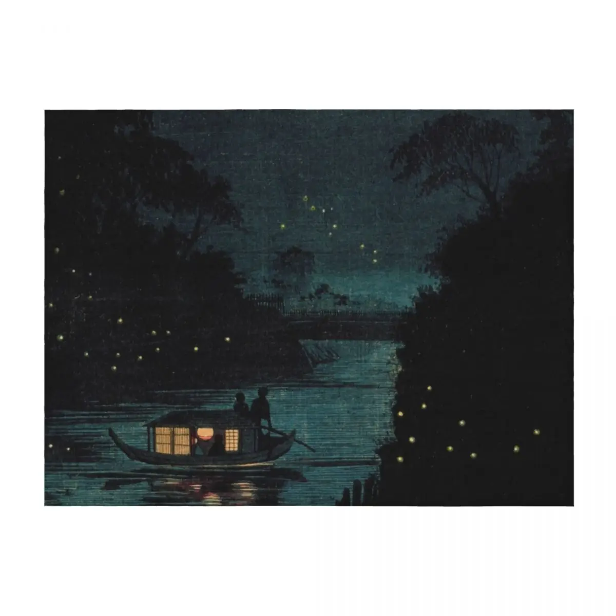 

Fireflies at Ochanomizu (1880) By Kobayashi Kiyochika Throw Blanket Warm Blankets For Baby Custom Decoratives Blankets