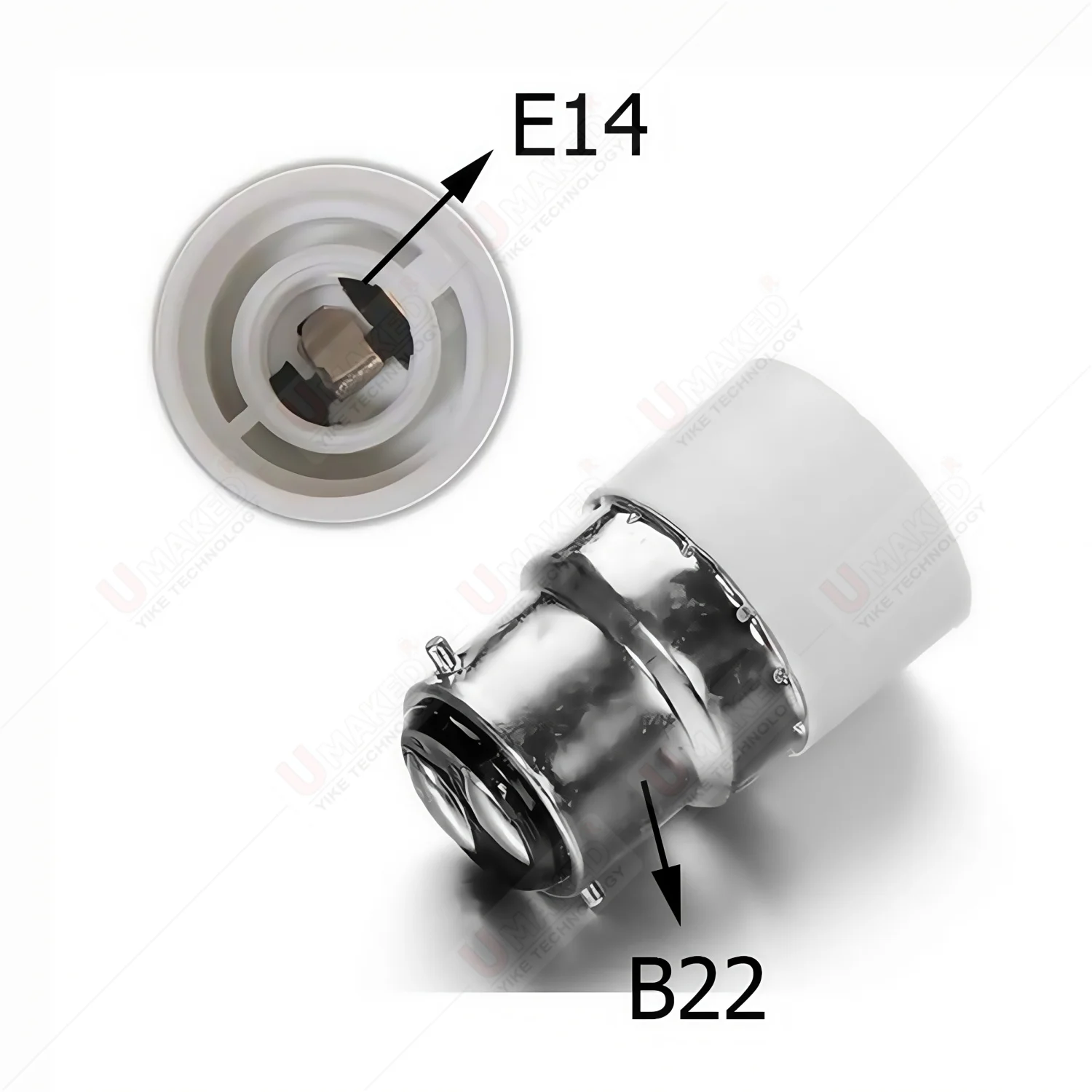 6pcs B22 Lamp holder led Bulb Holder Converter Adapter B22 to E14 Adapter Light Socket Adapter Converter