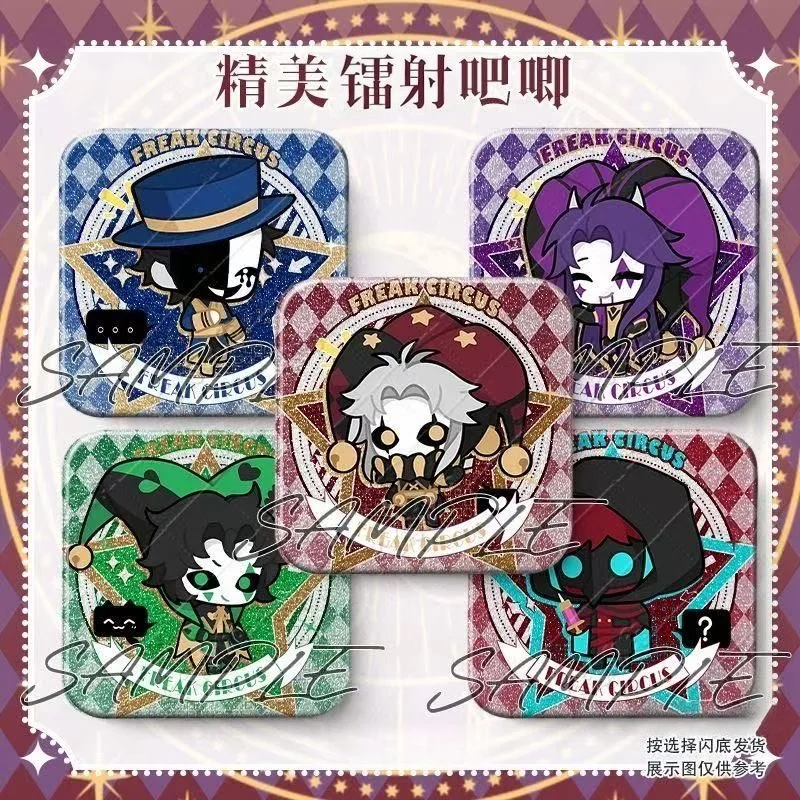 

Freak Circus Q-version Harlequin Exquisite Square Laser Cosplay Bar Pendant Decorative Material Pierrot