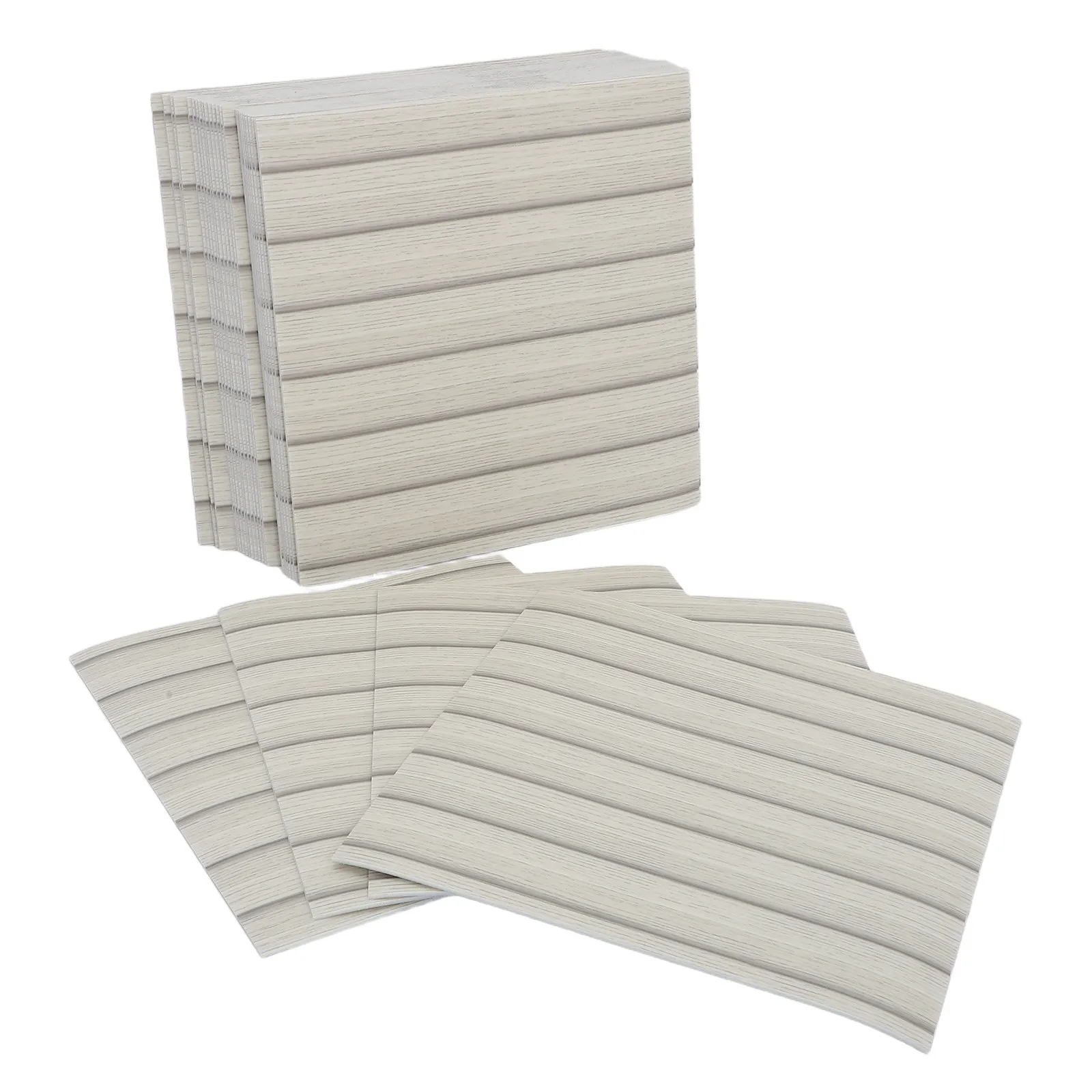 30Pcs Moisture Proof Wood Grain Wall Panel Peel and Stick Pet Self Adhesive Decorative Sticker for Kitchen Bathroom Living Space