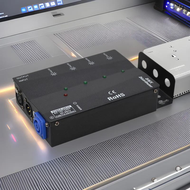 DMX512 Lighting Amplifier Distributor Wedding Stage Performance Signal Transmission Photoelectric Isolation Amplifier