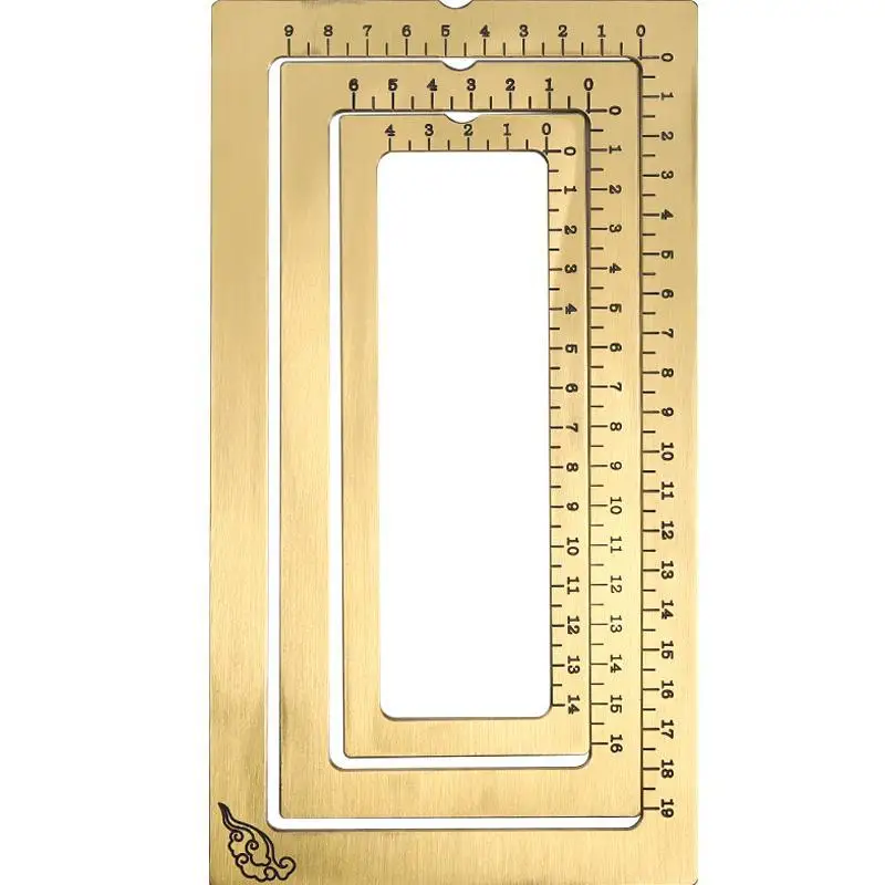 Brass Paperweight Brush Calligraphy Painting Regular Script Paper Writing Paperweight Chinese Style Creative Art Supplies