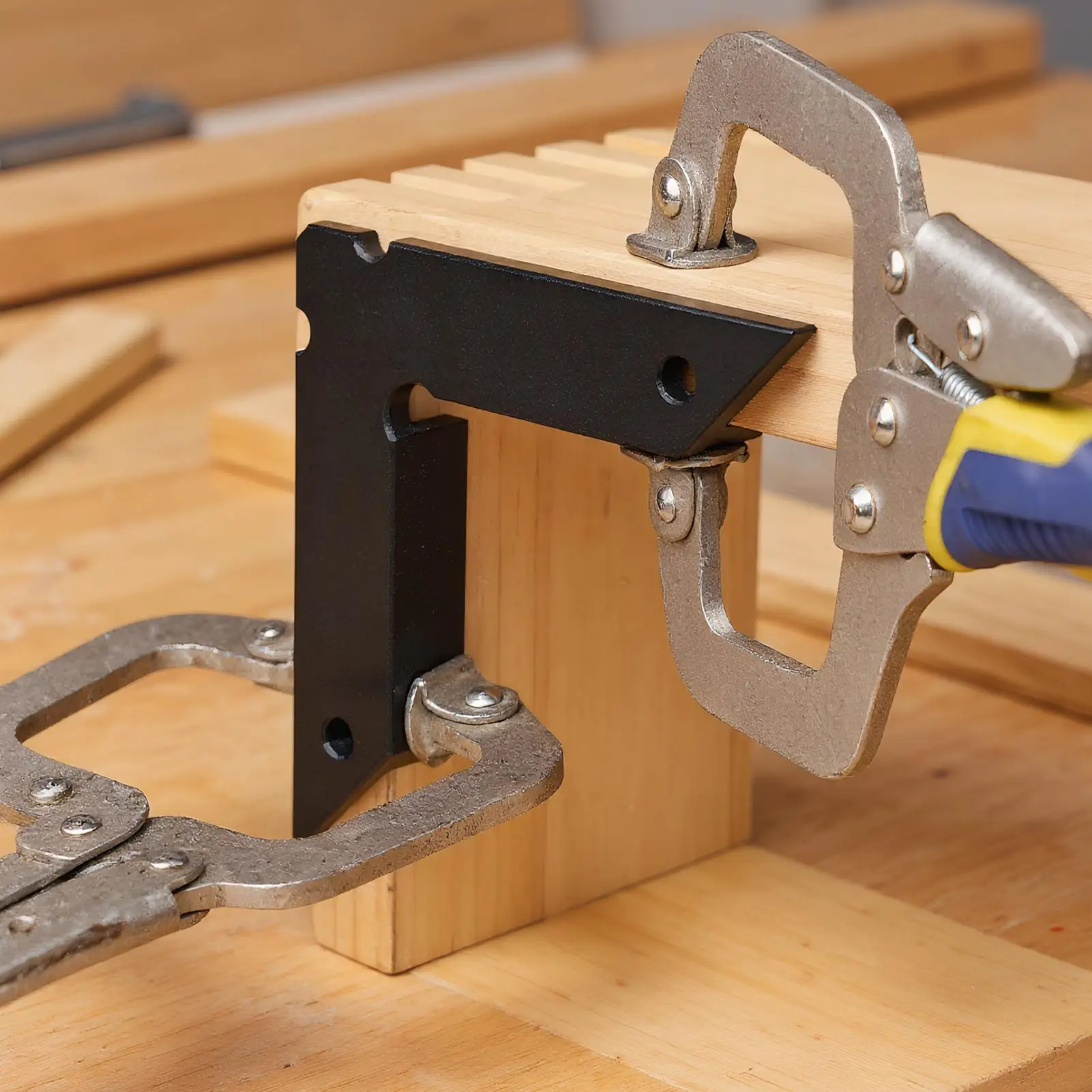 

90 Degree Corner Clamp 2 Piece Corner Wood Clamps Portable Tool Square Bracket Positioning for Drawer Picture-Frame Carpentry