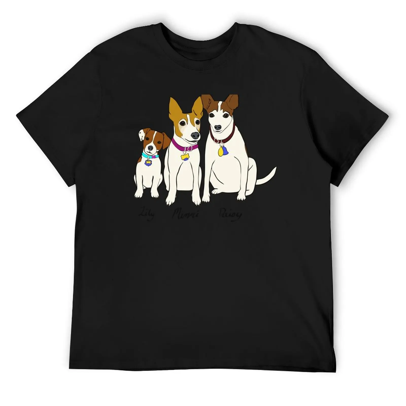 Dog Trio Memorial - Pet Commission 01 T-Shirt anime summer clothes graphic tee shirt tops workout shirts for men