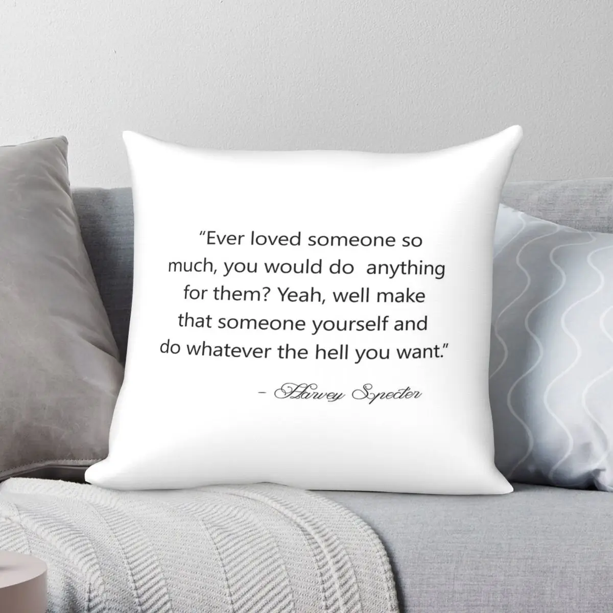 Harvey Specter Quote Suits Square Pillowcase Polyester Linen Velvet Pattern Zip Decor Sofa Cushion Cover
