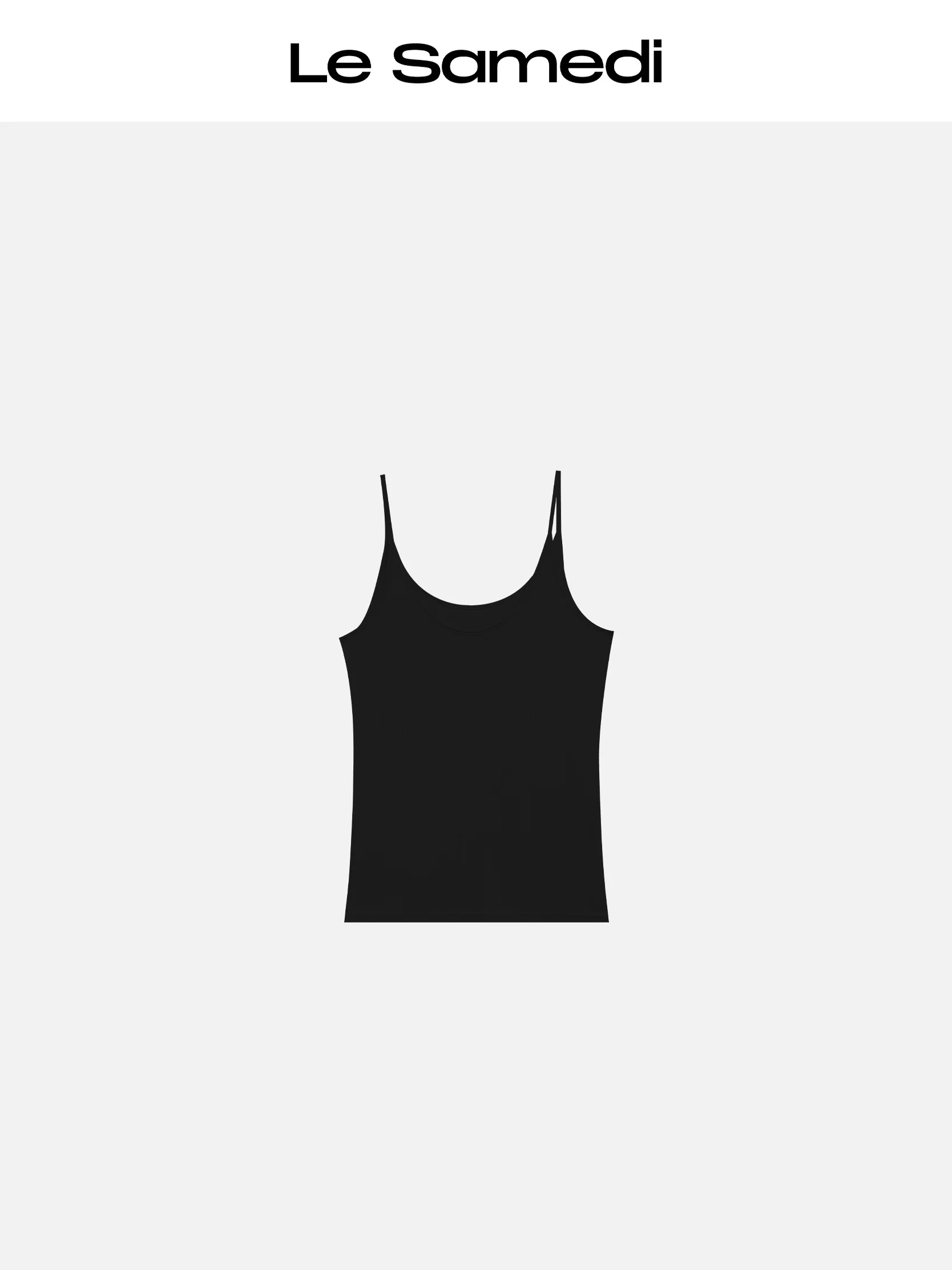 

Женский тонкий топ Le Samedi Slim Fit на тонких бретелях, весна 2026, новый стиль, повседневный, дышащий, из смеси модала, полиэстера, хлопка и шелка