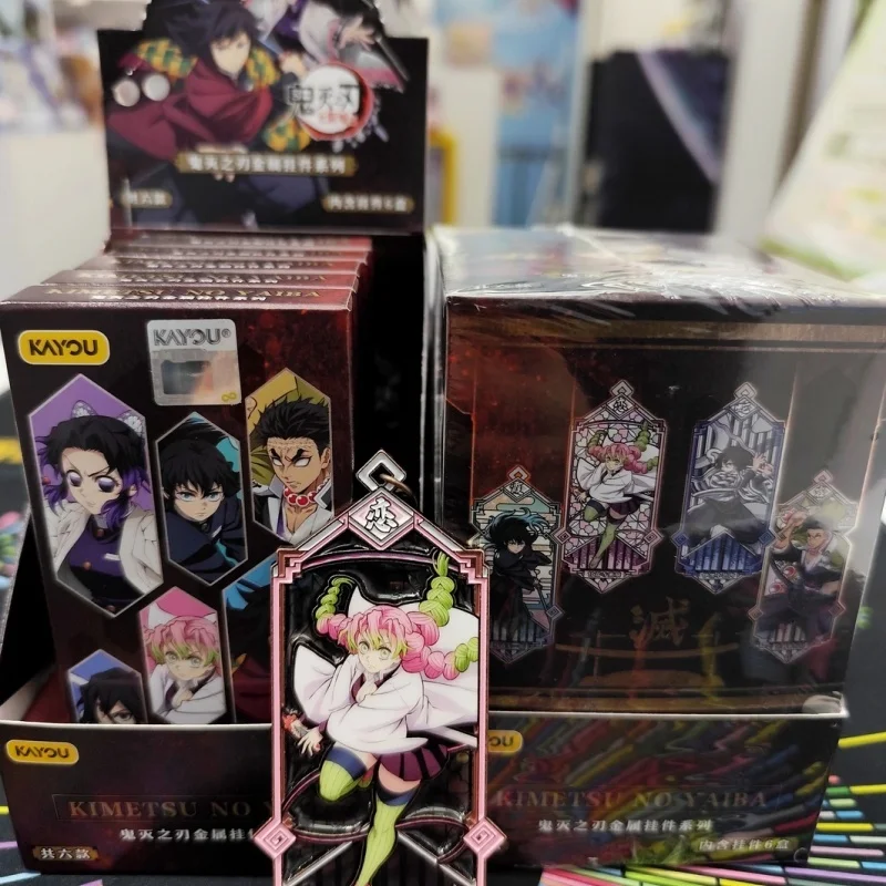 

New Genuine Stock Kayou Demon Slayer Kimetsu No Yaiba Metal Keychain Anime Collectible Pendant Cute High Quality Surprise Gift