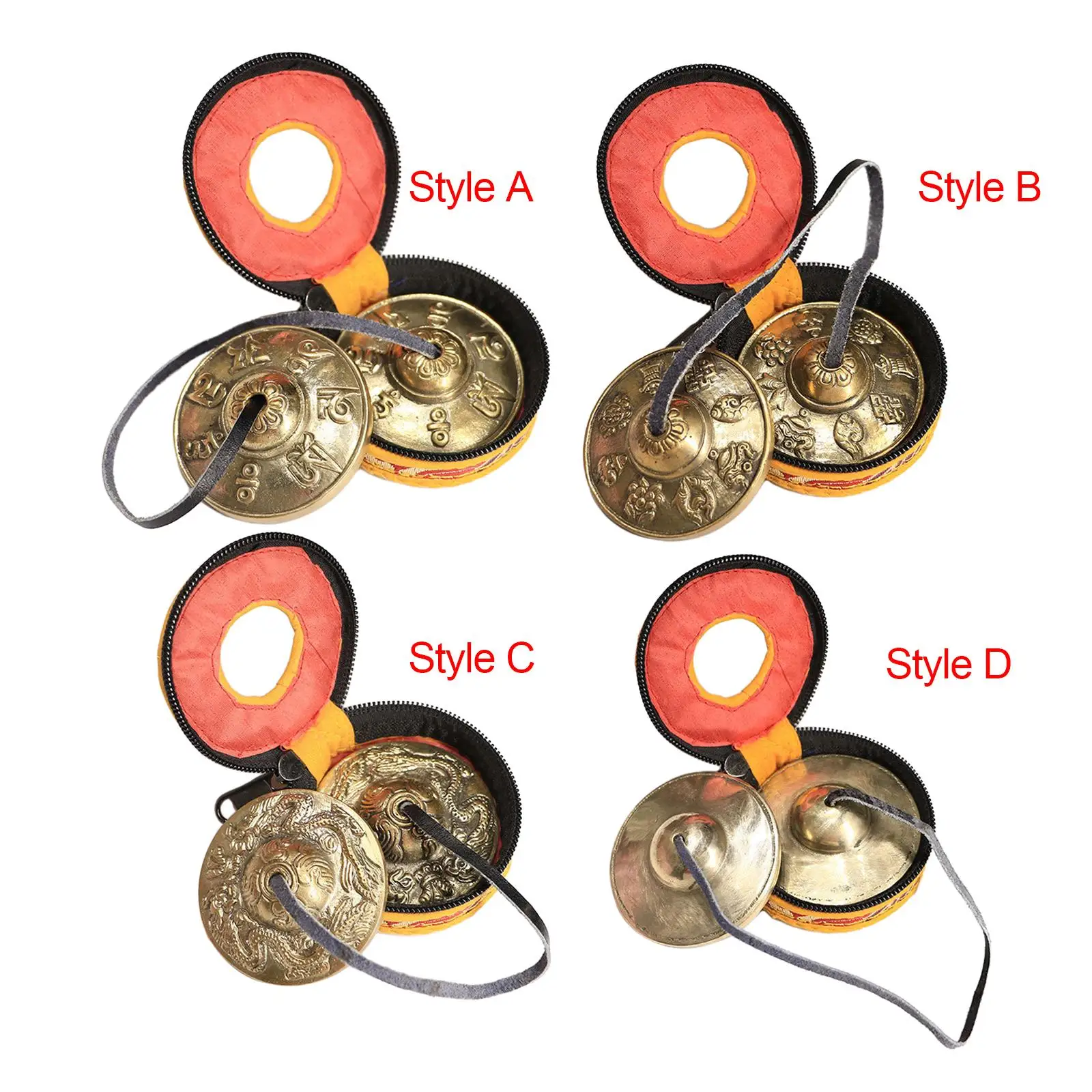 صنج Tingsha التبتي للعائلة والأصدقاء هدايا فريدة من نوعها لتزيين اليوجا محمول بقطر 6.5 سنتيمتر رموز Tingsha البوذية #1
