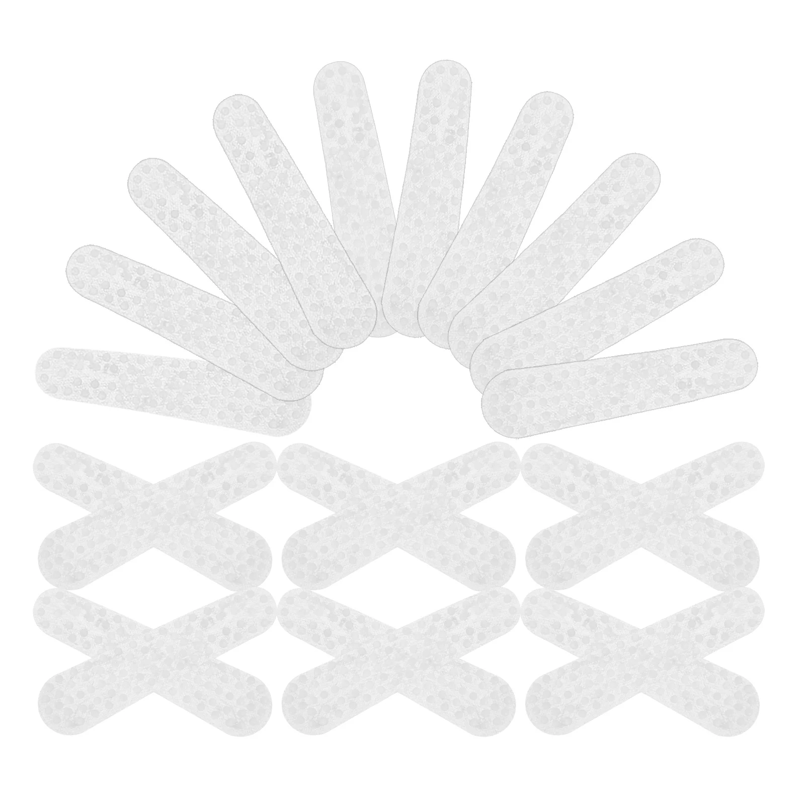 

100pcs Anti-slip Hanger Stickers Clothes Racks Silicone White Non-skid Grips Hangers Strip Clothing Hanger Strips Practical